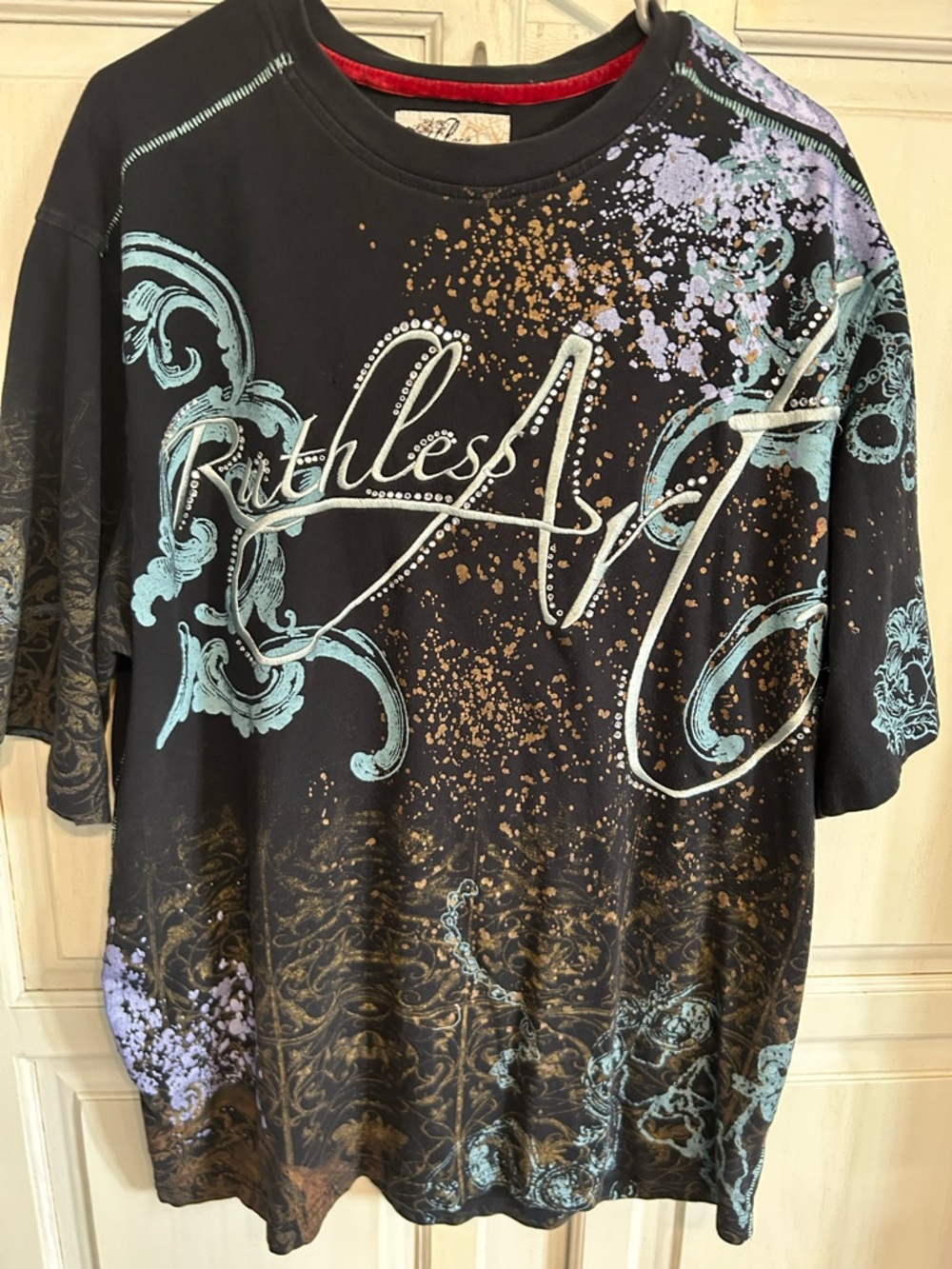 Vintage Y2K Ruthless Art T-Shirt 2XL Graffiti Art Exc Cond